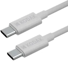 نمای جلوی کابل USB‑C به USB‑C کداک مدل White کابل USB‑C به USB‑C کداک سفید 1 متری